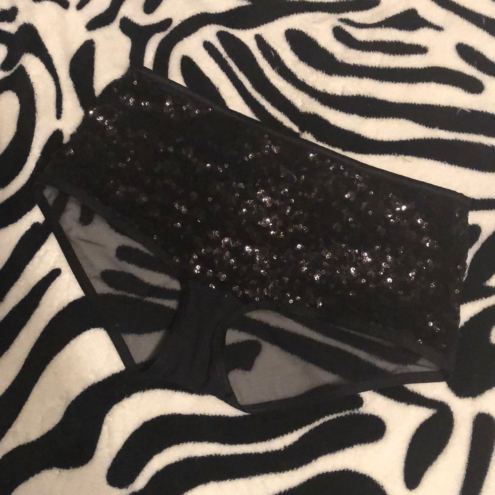 Victoria Secret Black Sequined Pantie